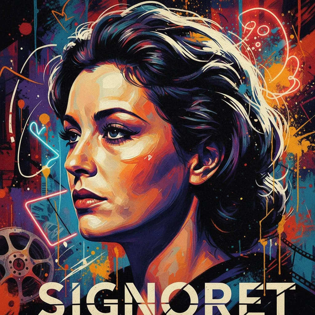 Artistic portrait of Simone Signoret