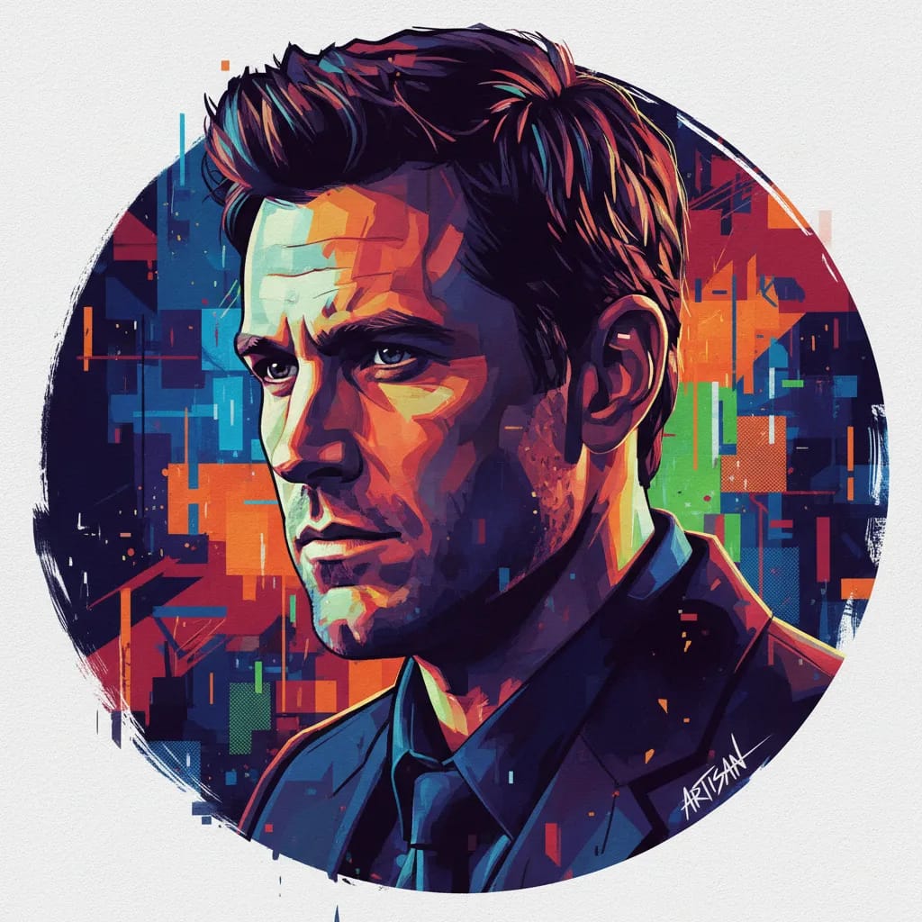 Artistic portrait of Grant Bowler