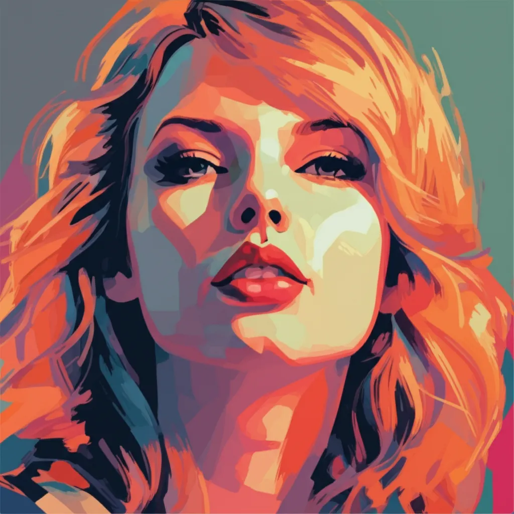 Artistic portrait of Taylor Swift