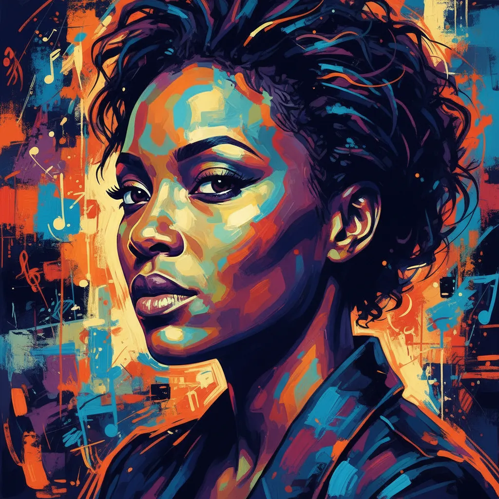 Artistic portrait of Bonnie Mbuli