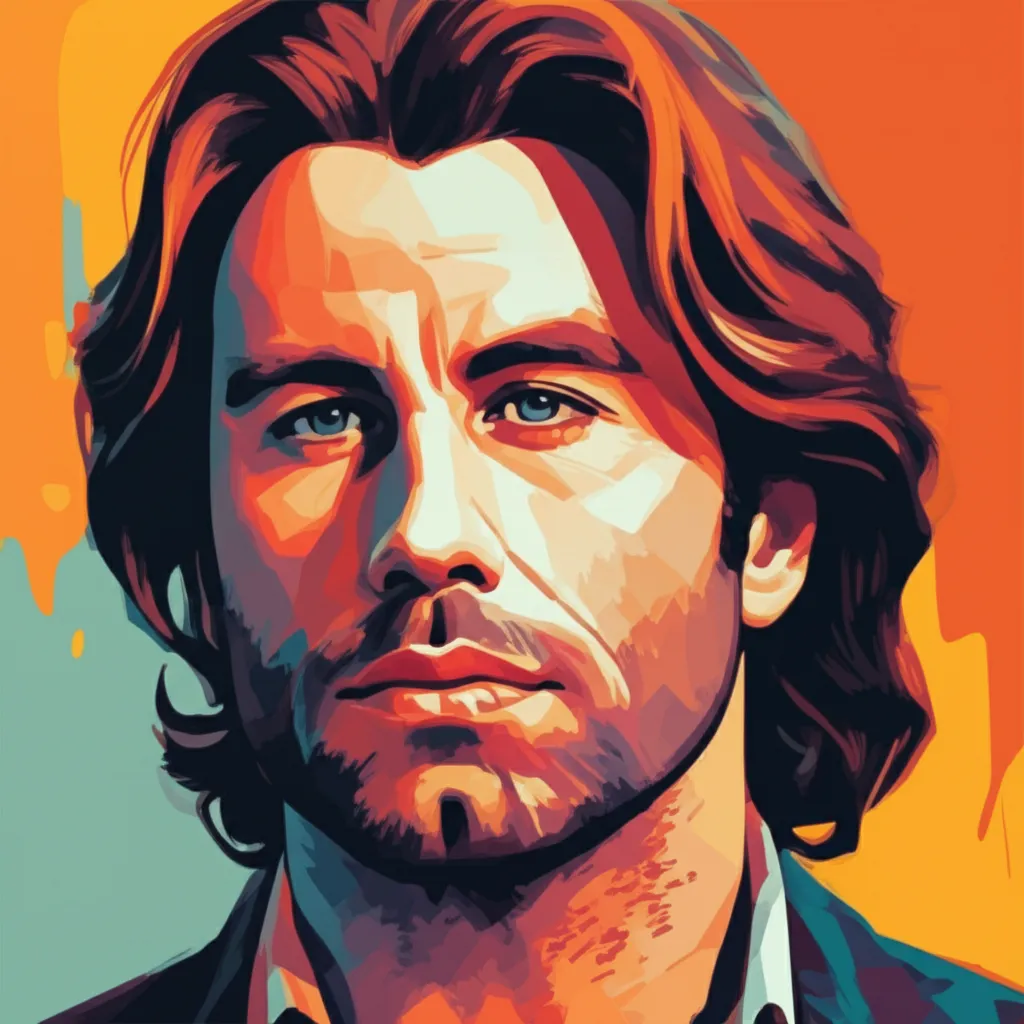 Artistic portrait of John Travolta