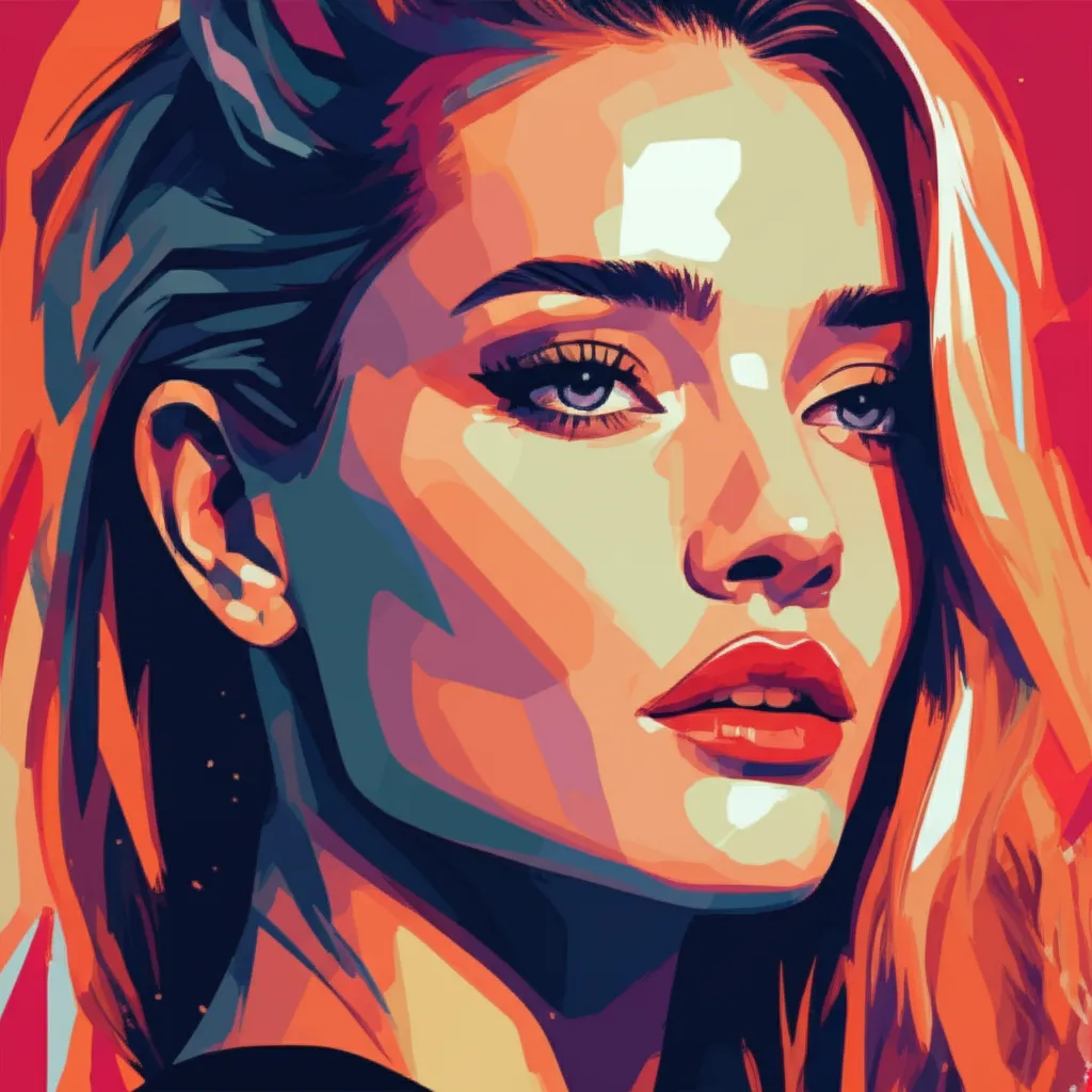 Artistic portrait of Rosie Huntington-Whiteley