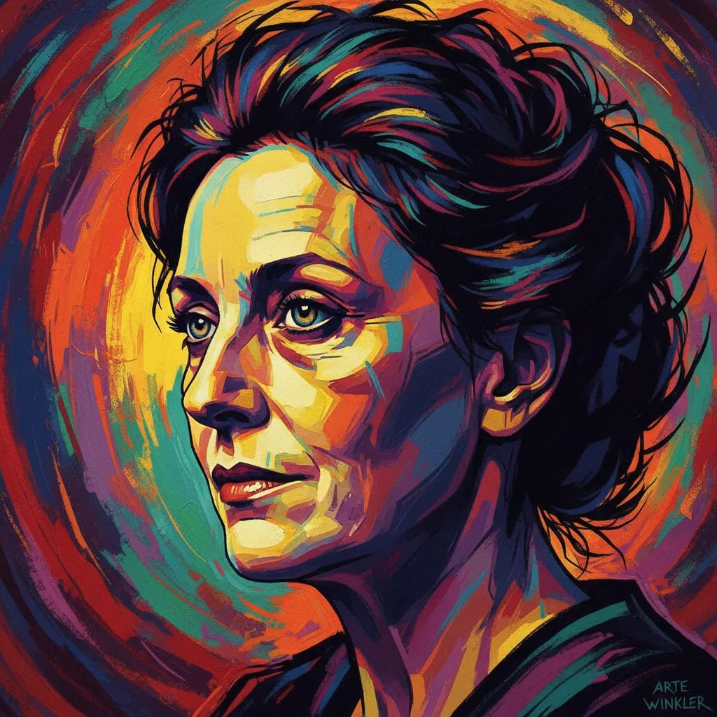 Artistic portrait of Angela Winkler