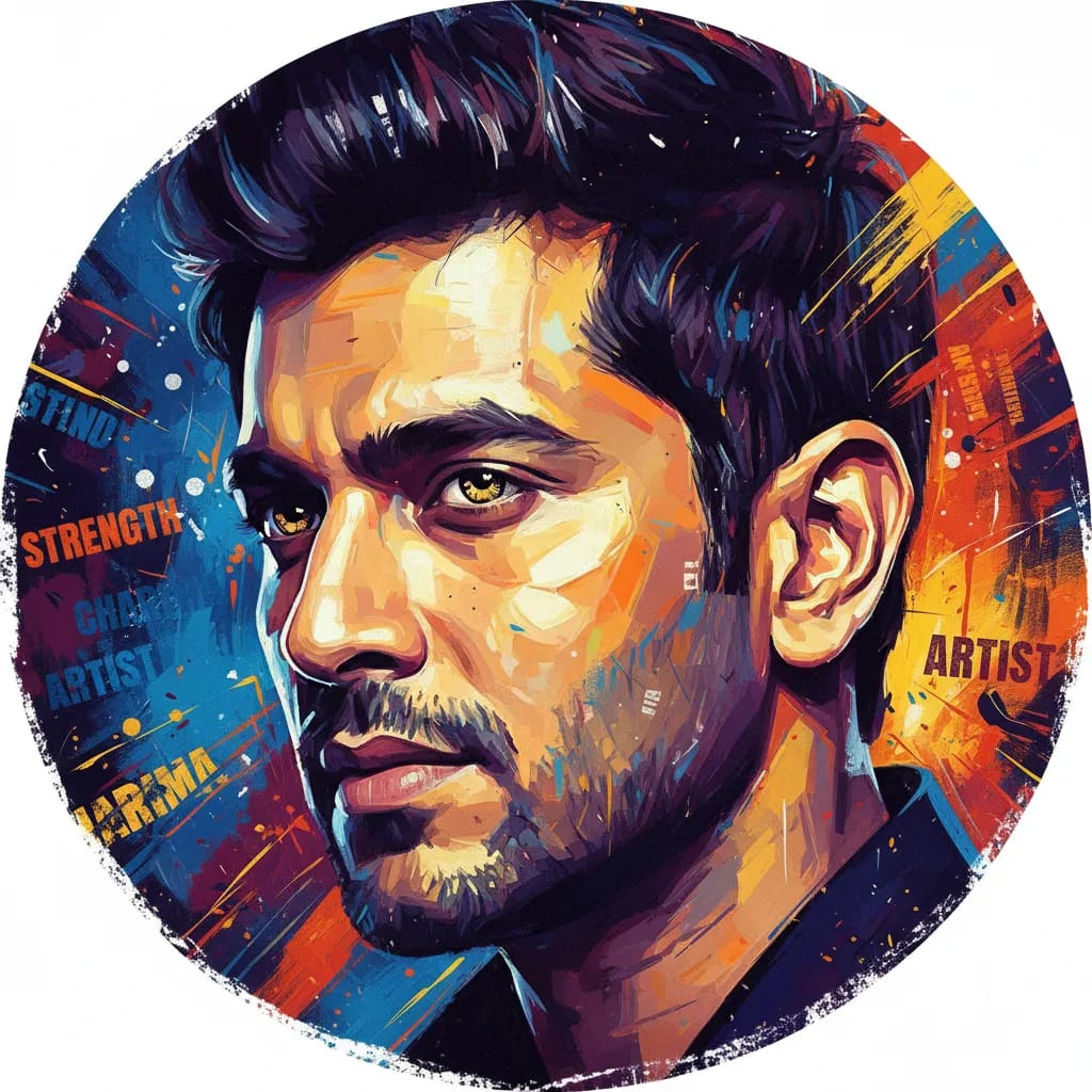 Artistic portrait of Sidharth Shukla