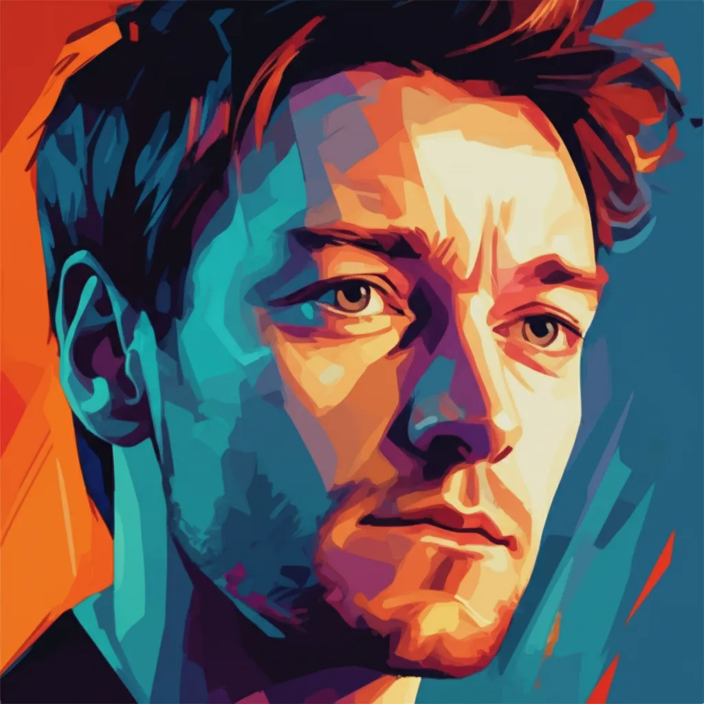 Artistic portrait of James McAvoy