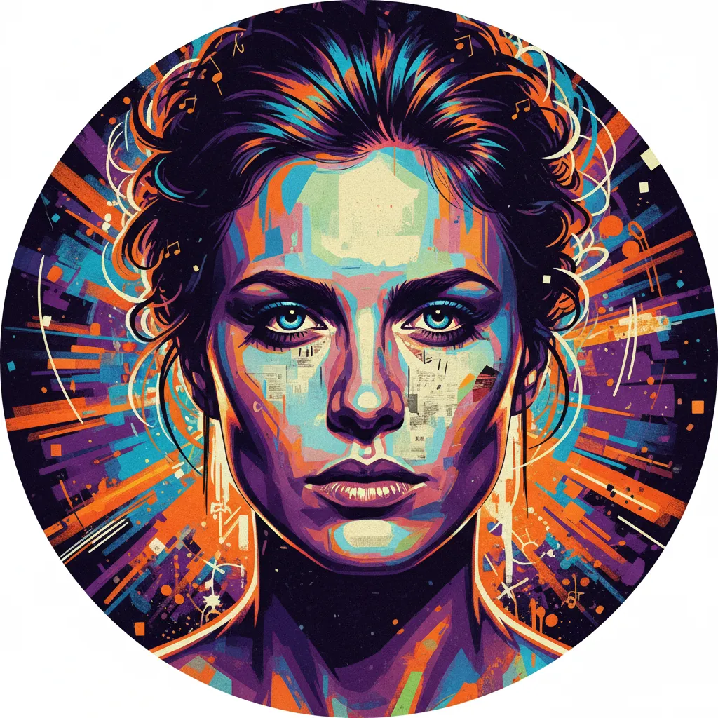 Artistic portrait of Rie Rasmussen