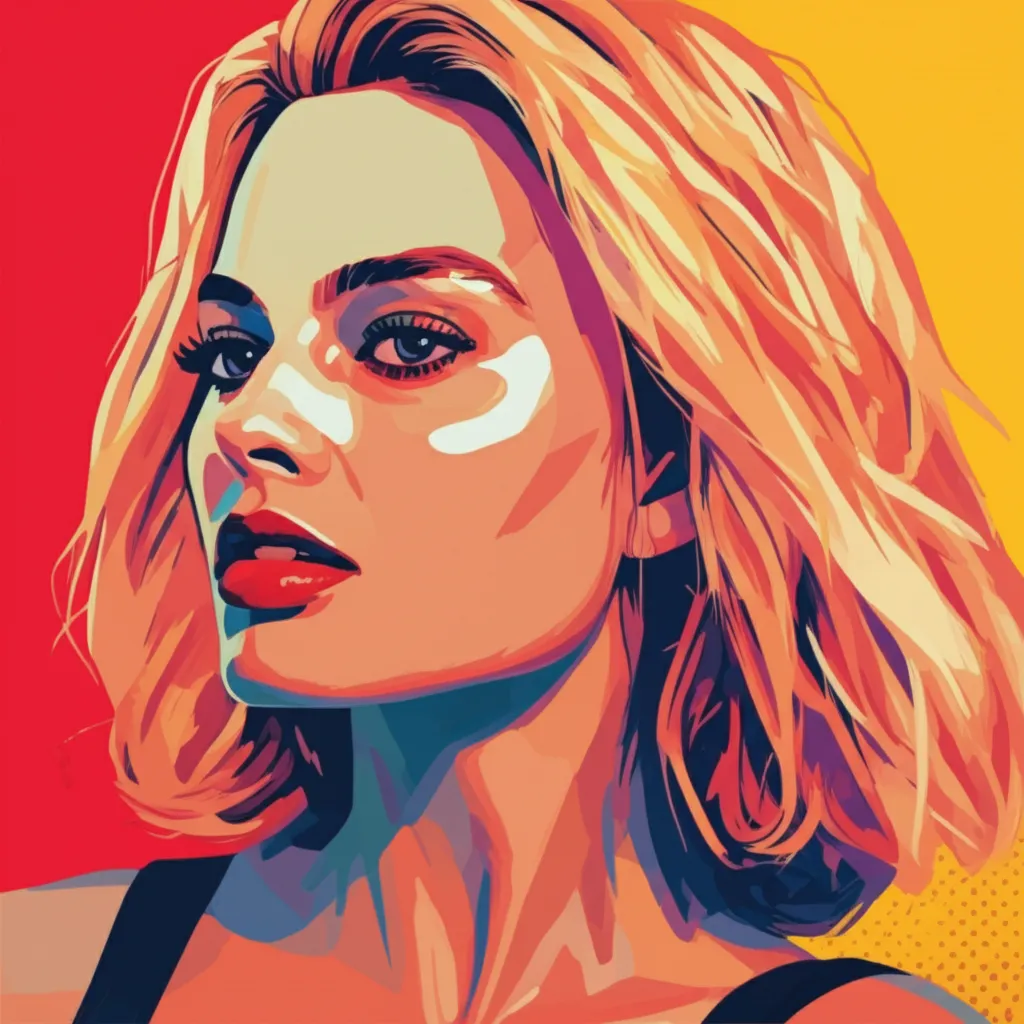 Artistic portrait of Margot Robbie