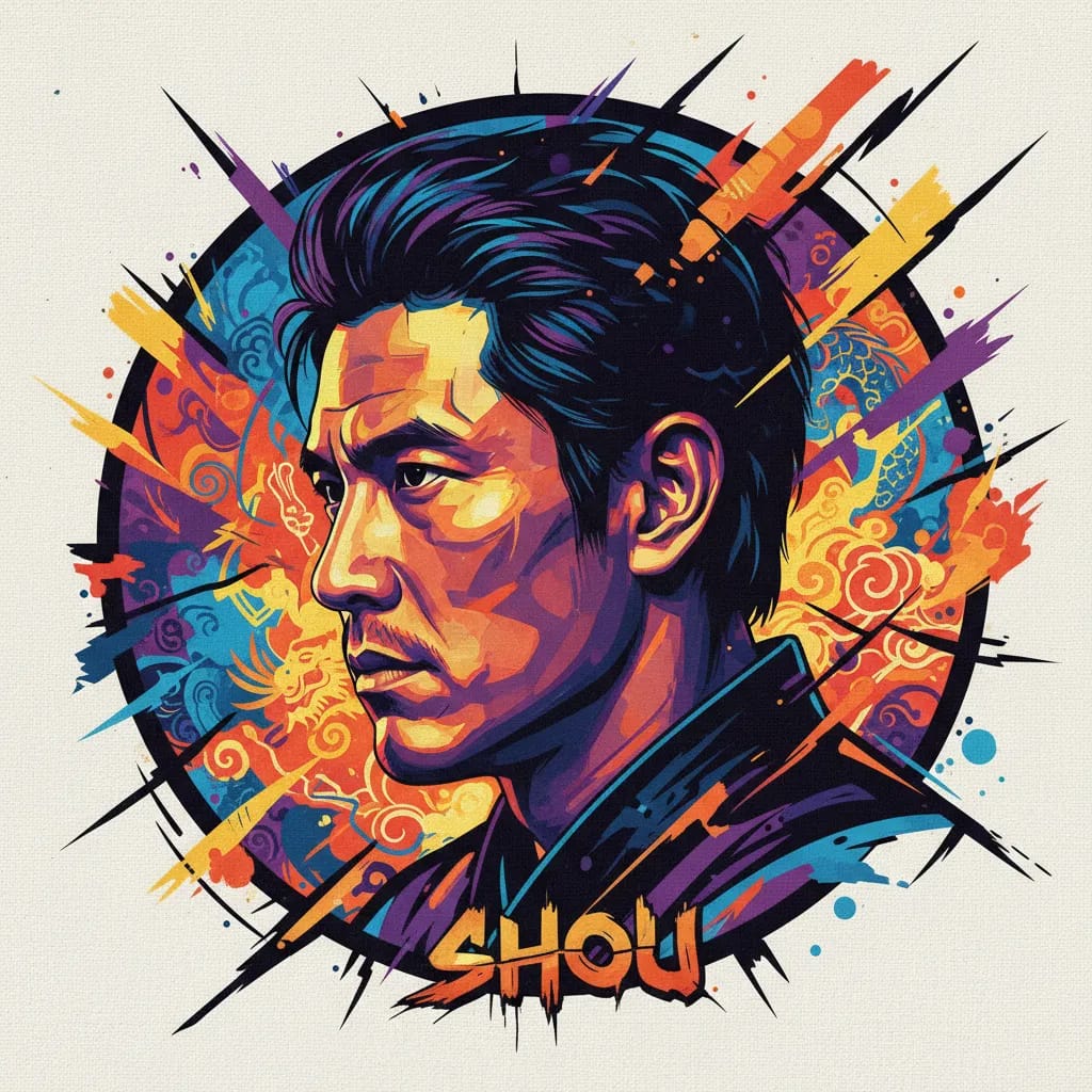 Artistic portrait of Robin Shou