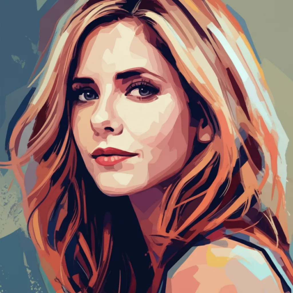Artistic portrait of Sarah Michelle Gellar