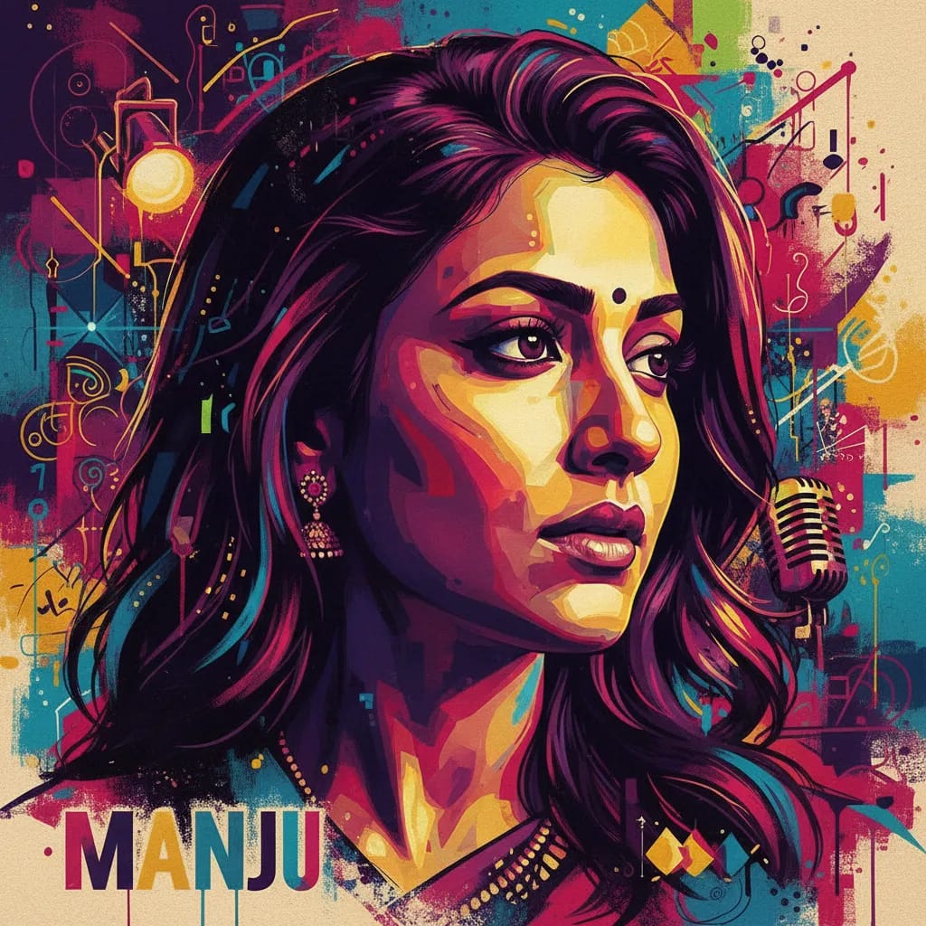 Artistic portrait of Manju Warrier