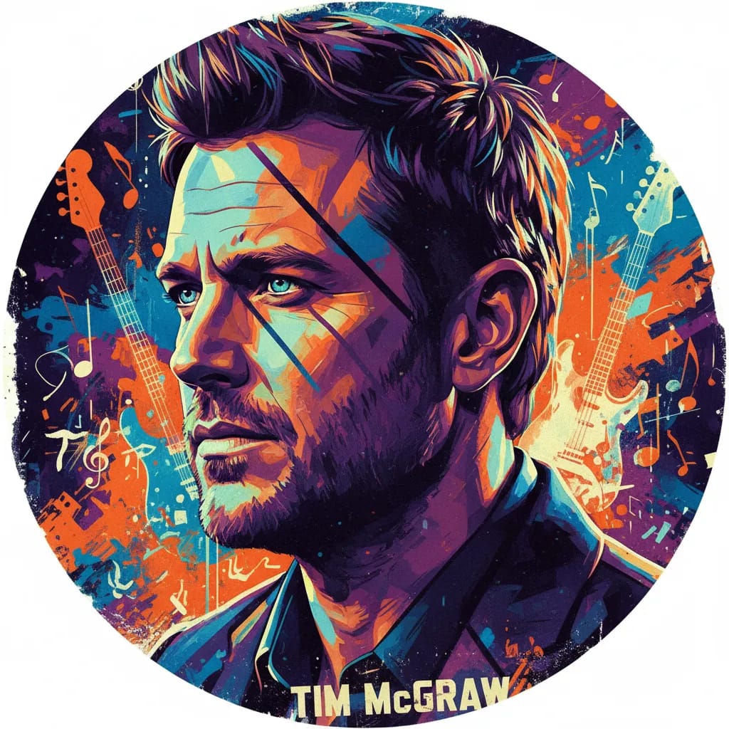 Artistic portrait of Tim McGraw