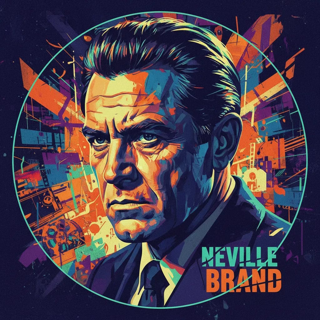 Artistic portrait of Neville Brand