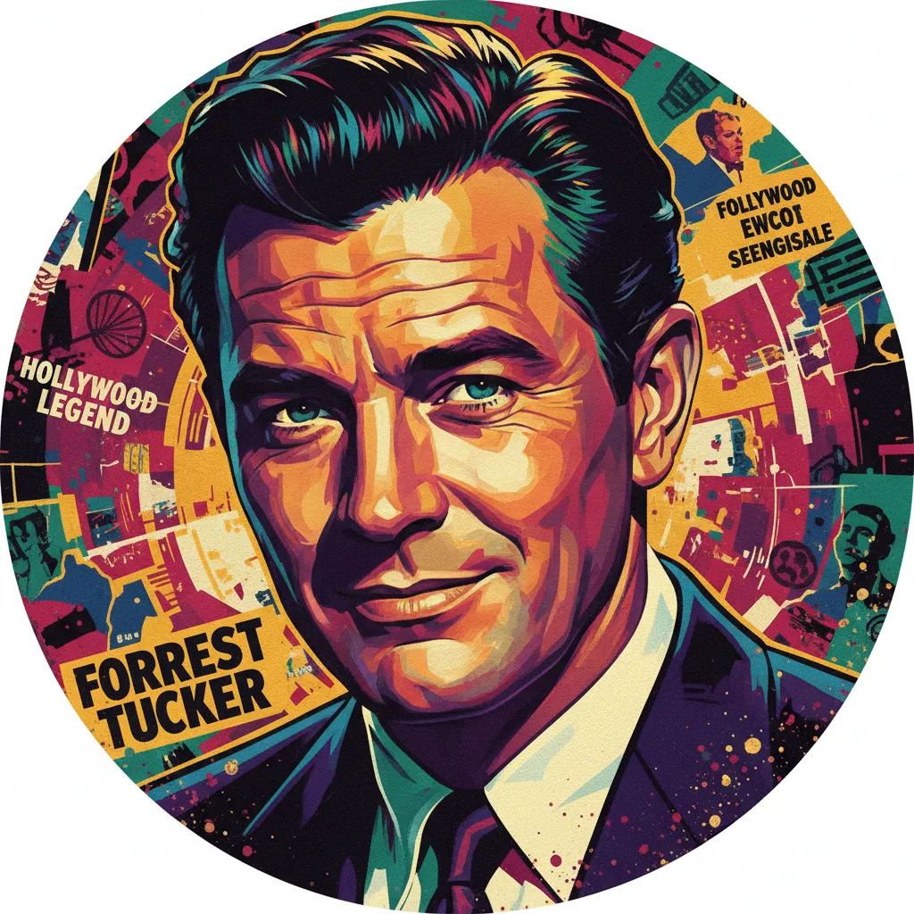 Artistic portrait of Forrest Tucker