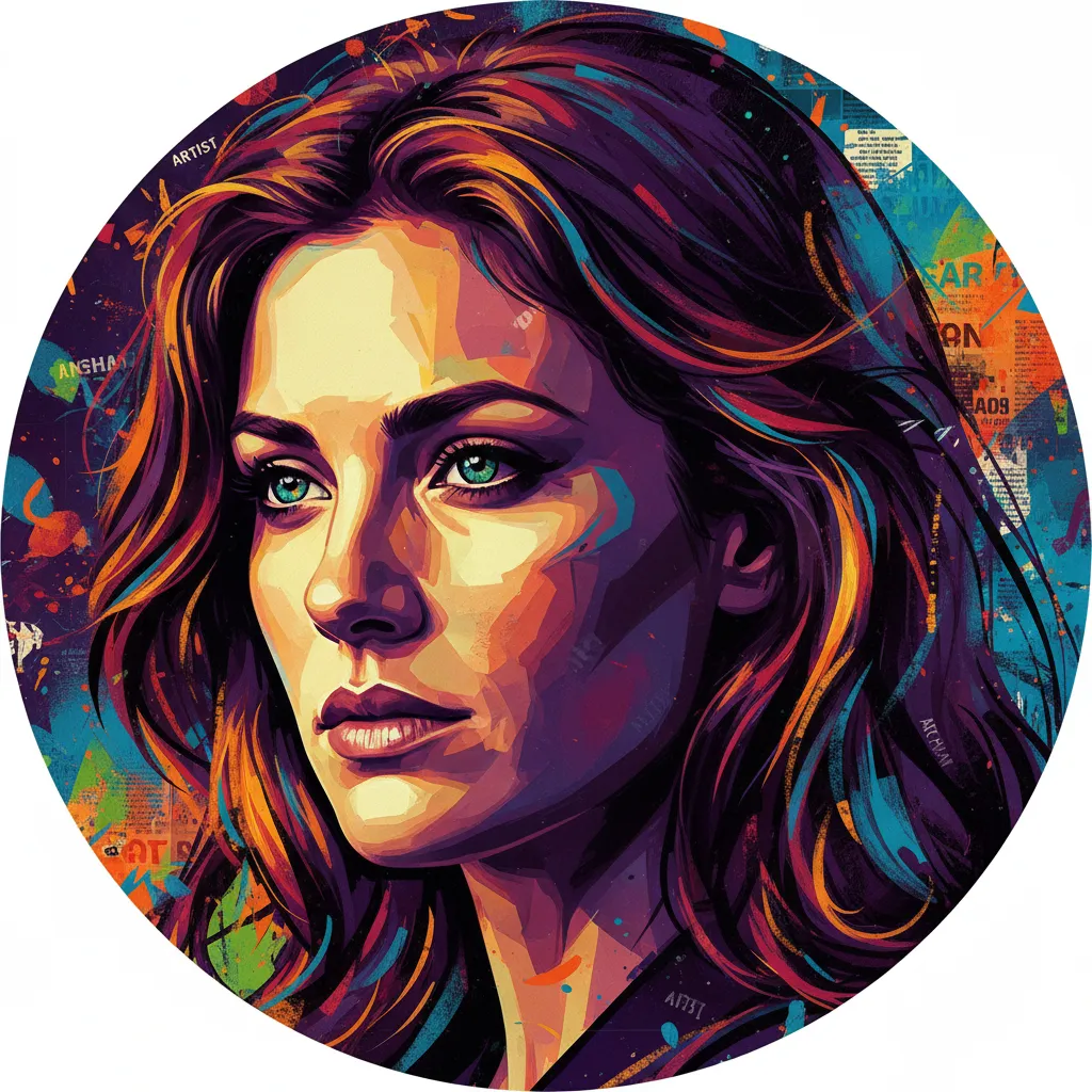 Artistic portrait of Lauren Cohan