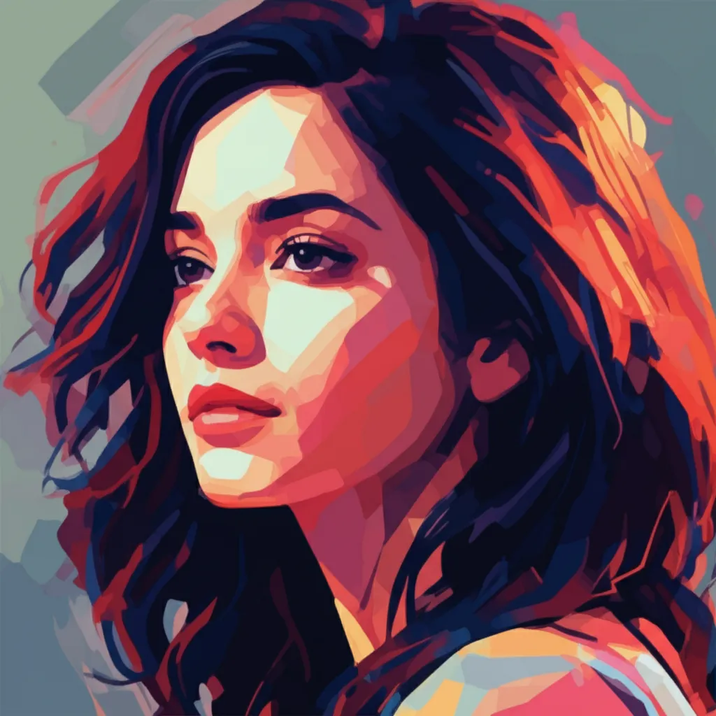 Artistic portrait of Angela Sarafyan
