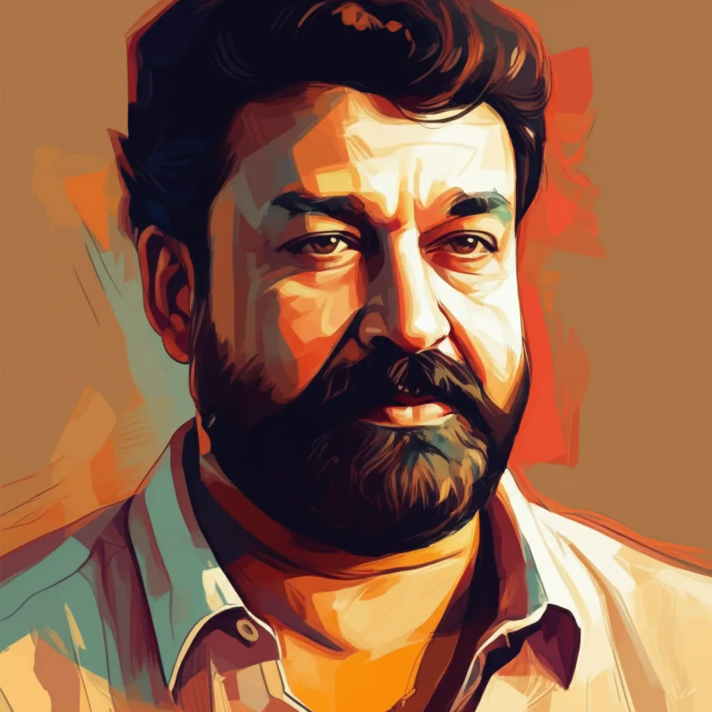 Artistic portrait of Mohanlal