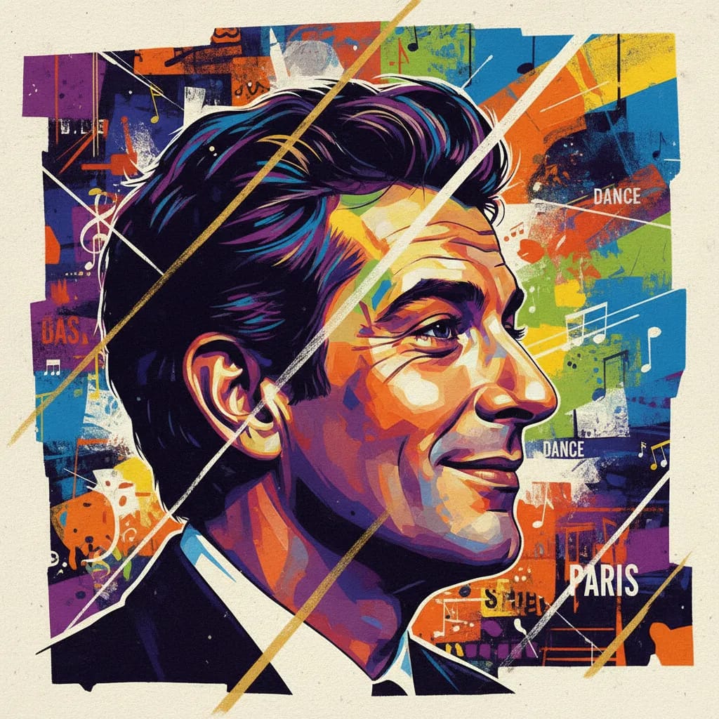 Artistic portrait of Jean-Pierre Cassel