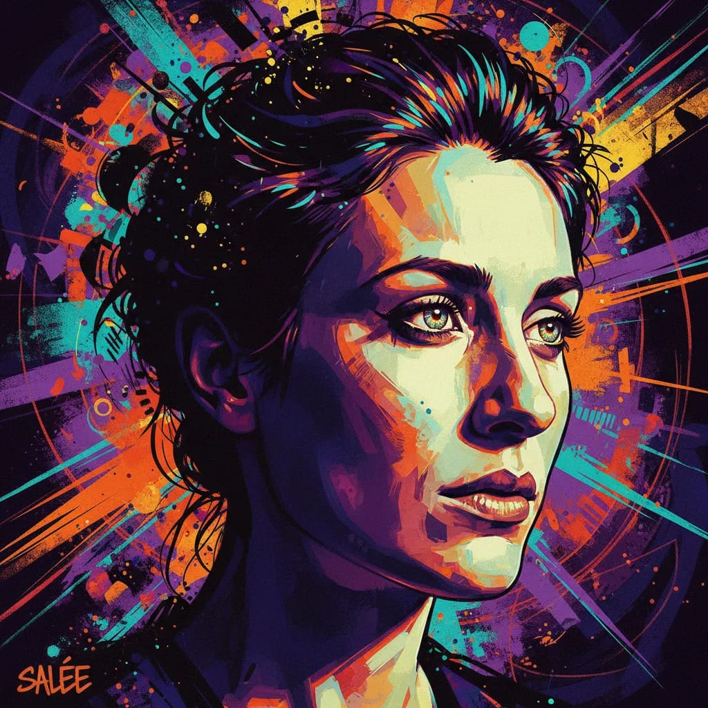 Artistic portrait of Catherine Salée