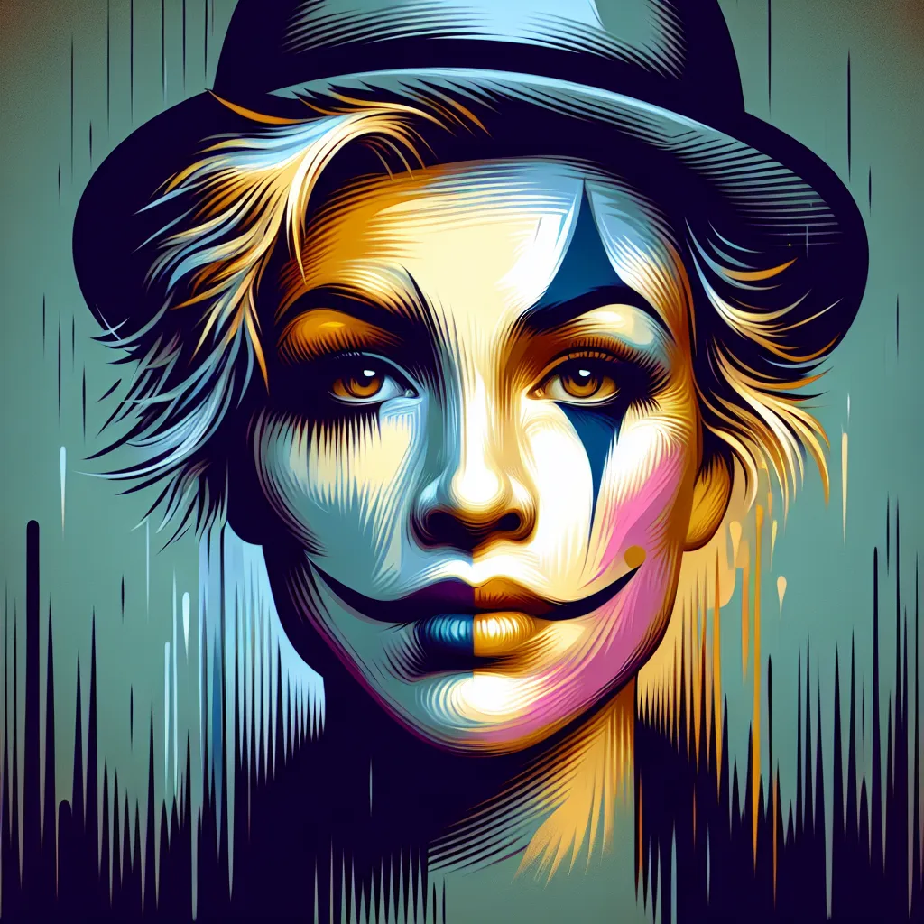 Artistic portrait of Tina Fey