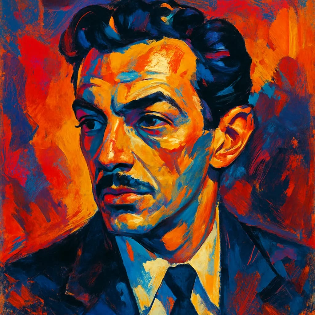 Artistic portrait of Zachary Scott