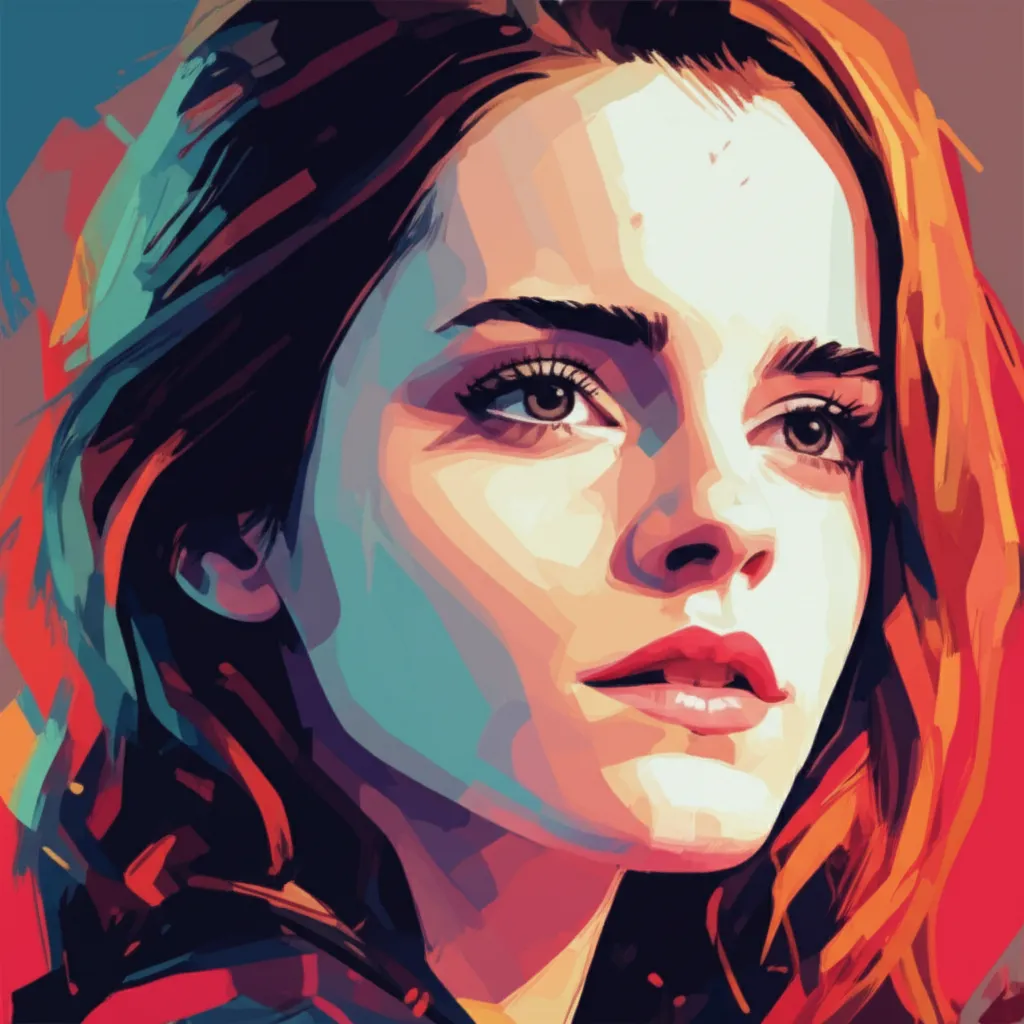 Artistic portrait of Emma Watson