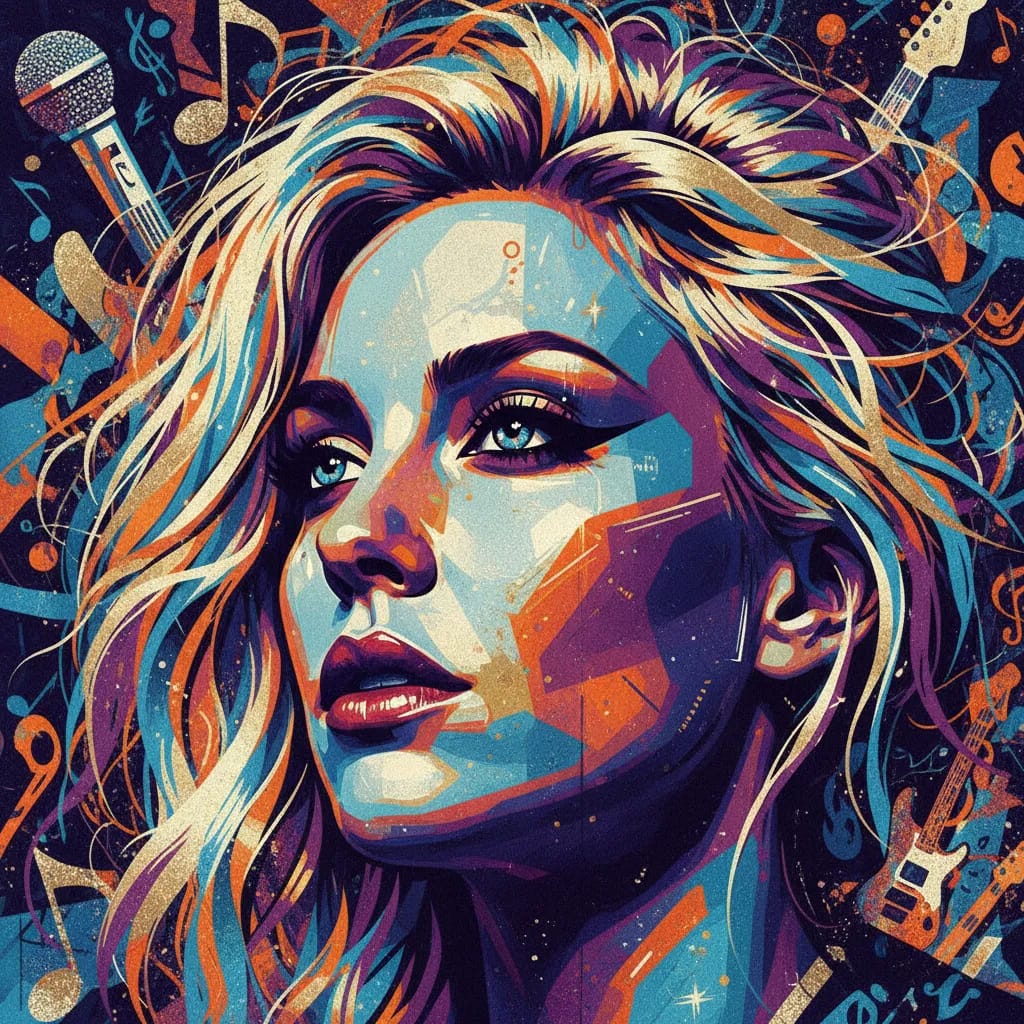 Artistic portrait of Courtney Love
