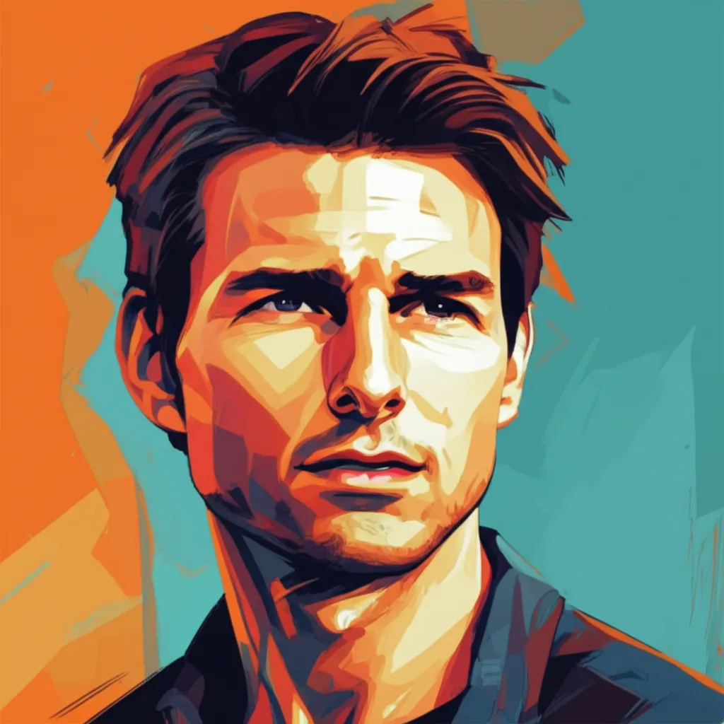 Artistic portrait of Tom Cruise