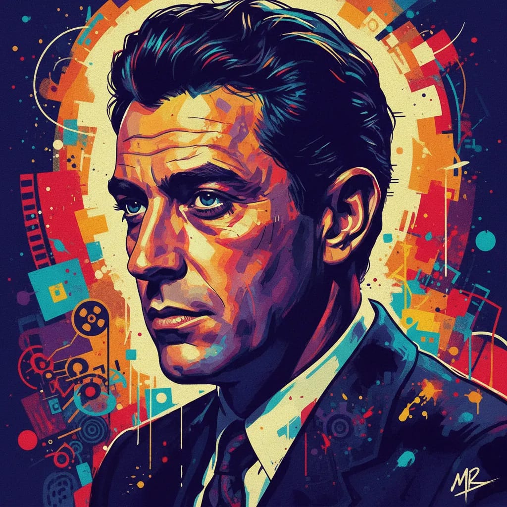 Artistic portrait of Maurice Ronet