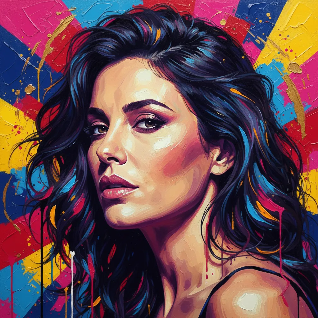 Artistic portrait of Victoria Abril