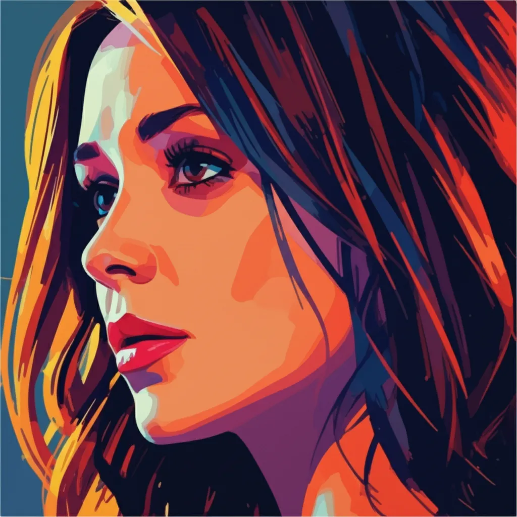 Artistic portrait of Anna Friel