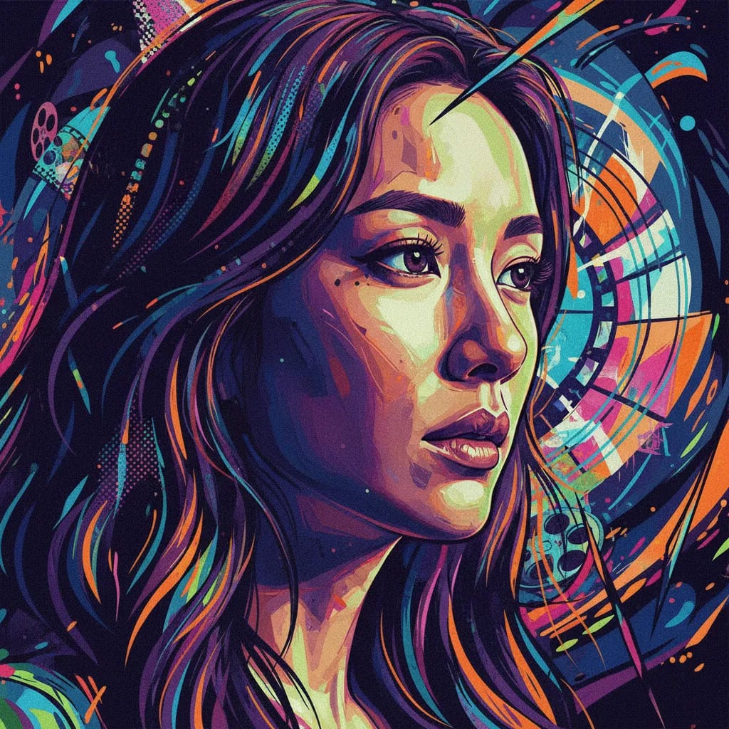 Artistic portrait of Son Ye-jin