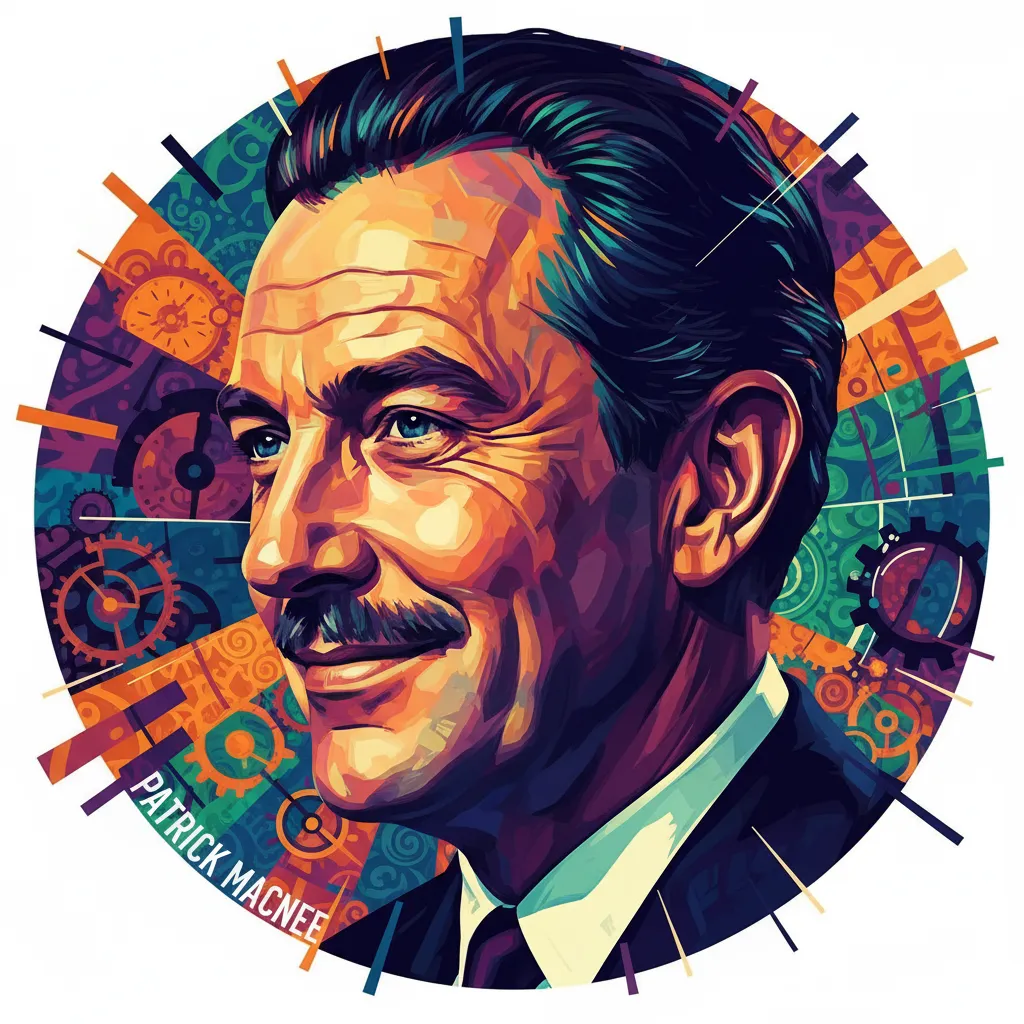Artistic portrait of Patrick Macnee
