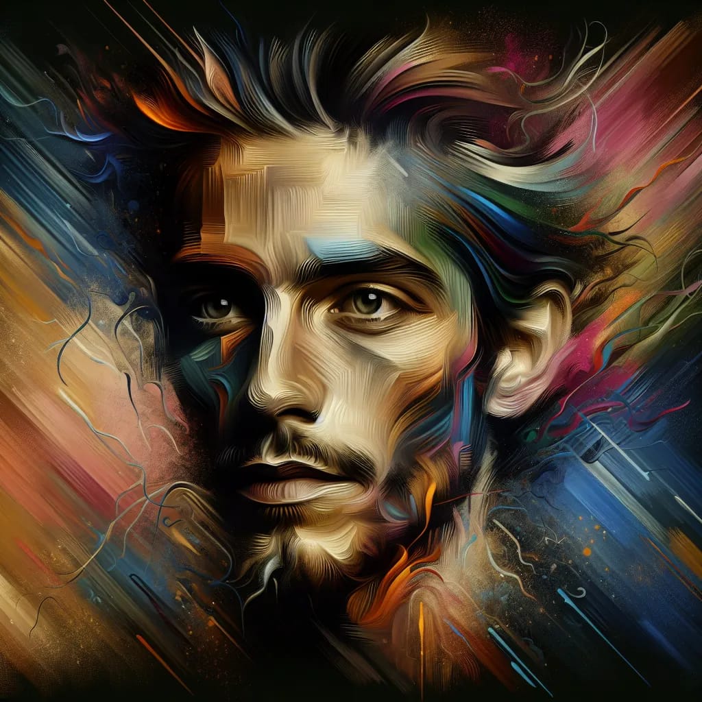 Artistic portrait of Jon Stewart