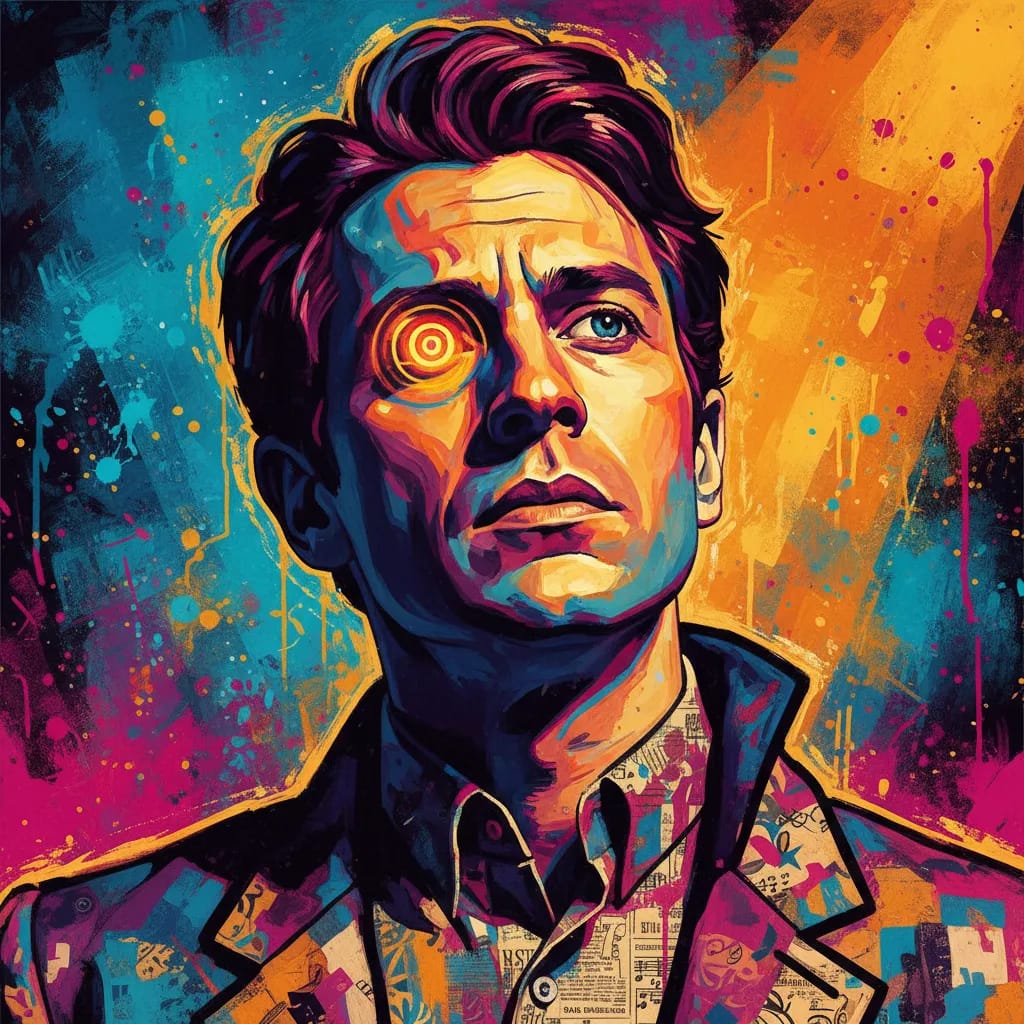 Artistic portrait of Leonard Frey