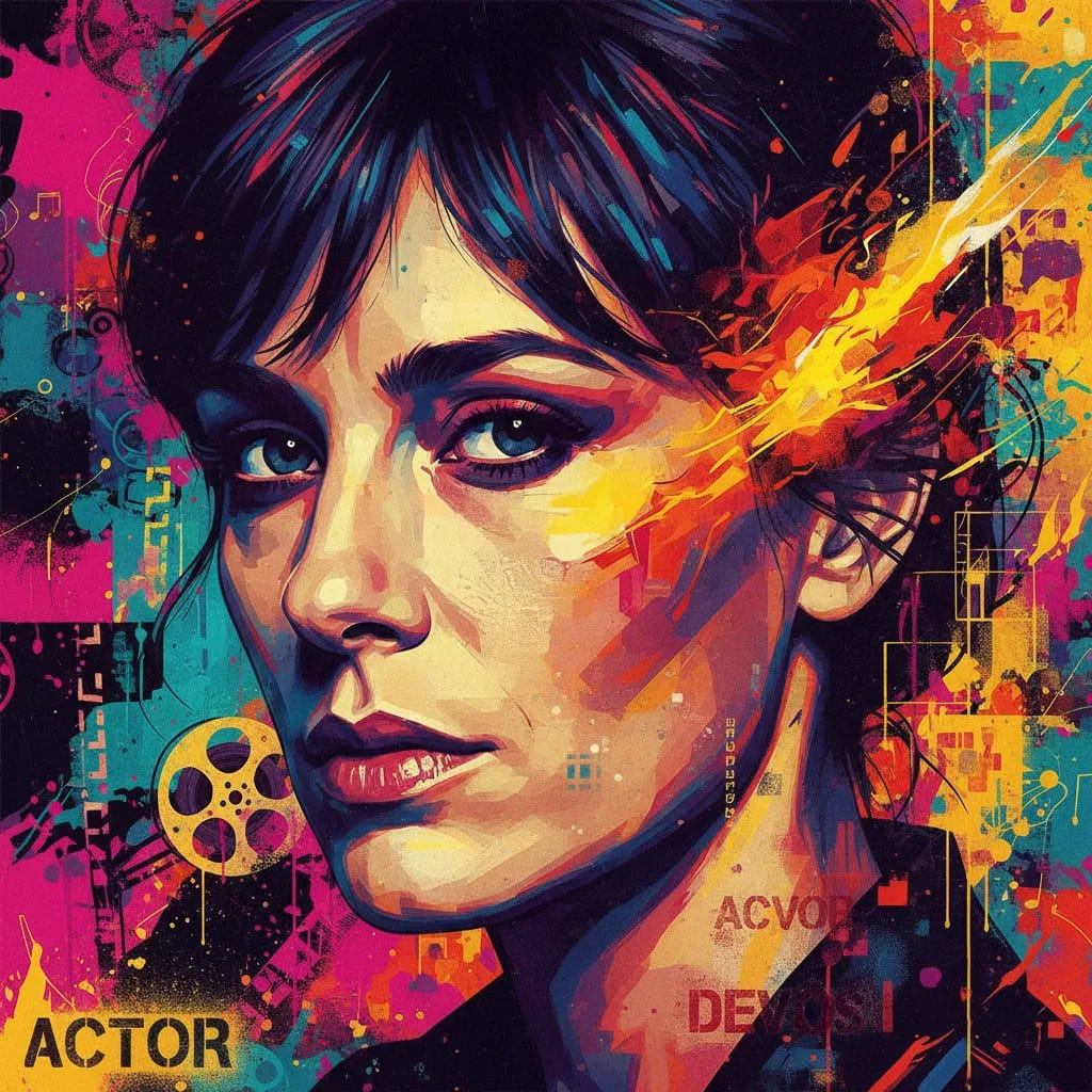Artistic portrait of Emmanuelle Devos