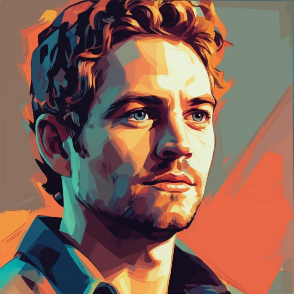 Artistic portrait of Paul Walker