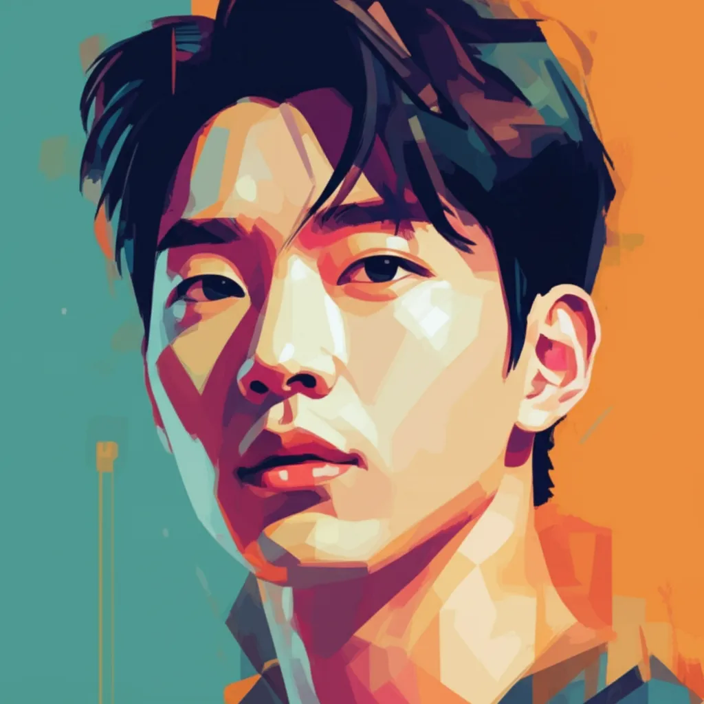 Artistic portrait of Choi Woo-sik