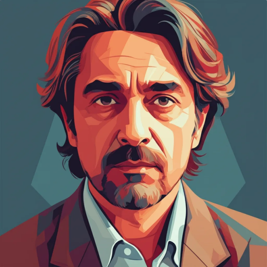 Artistic portrait of Ali Mosaffa