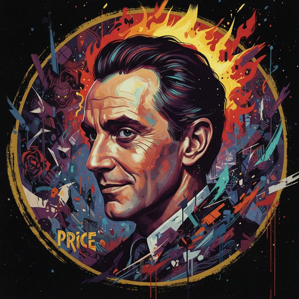 Artistic portrait of Vincent Price