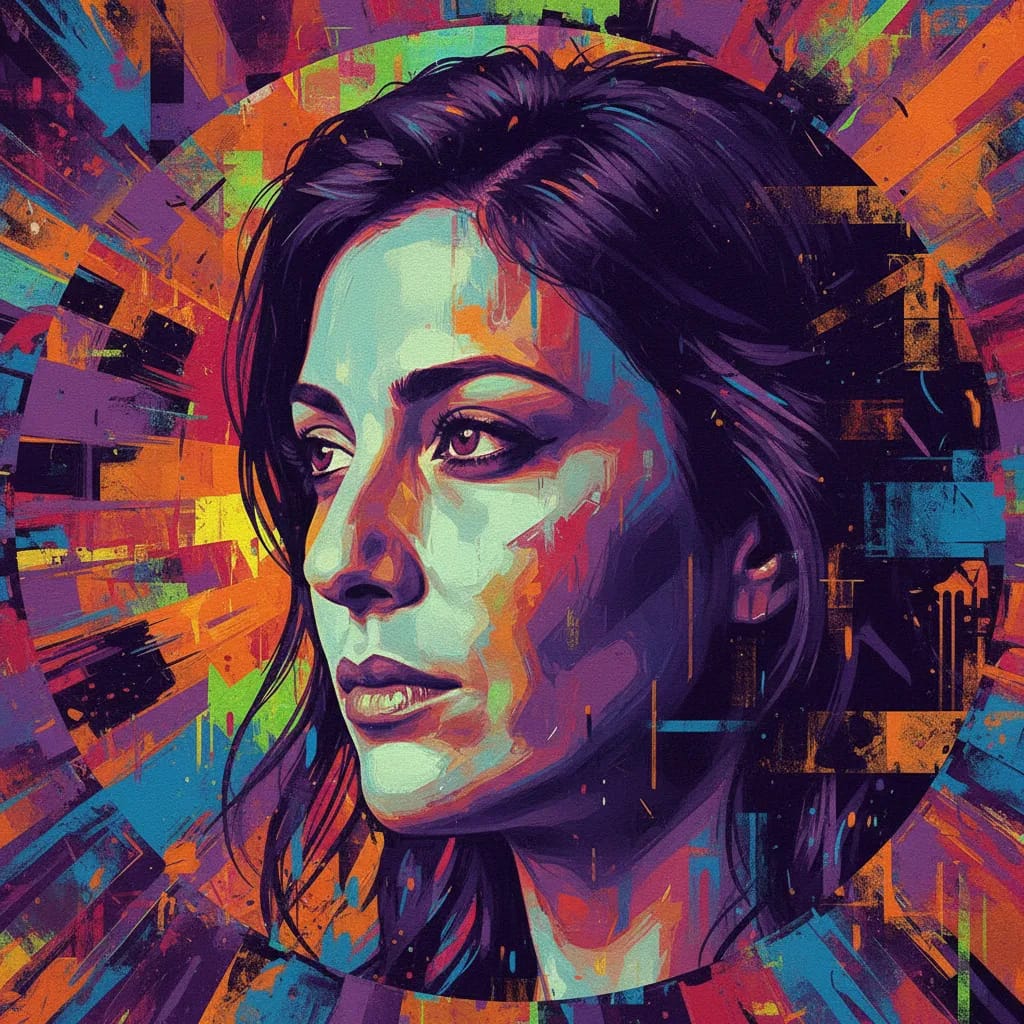 Artistic portrait of Arsinée Khanjian