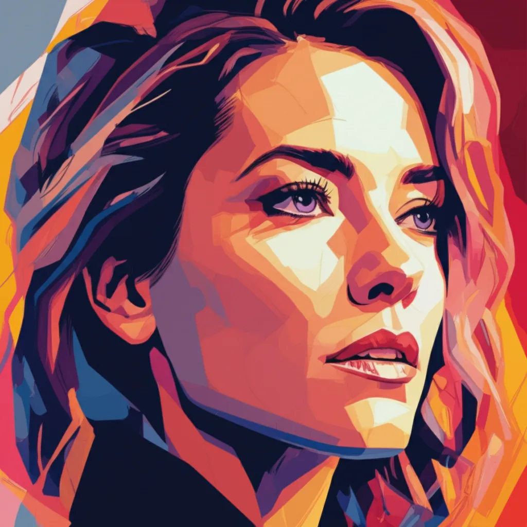 Artistic portrait of Hilary Swank