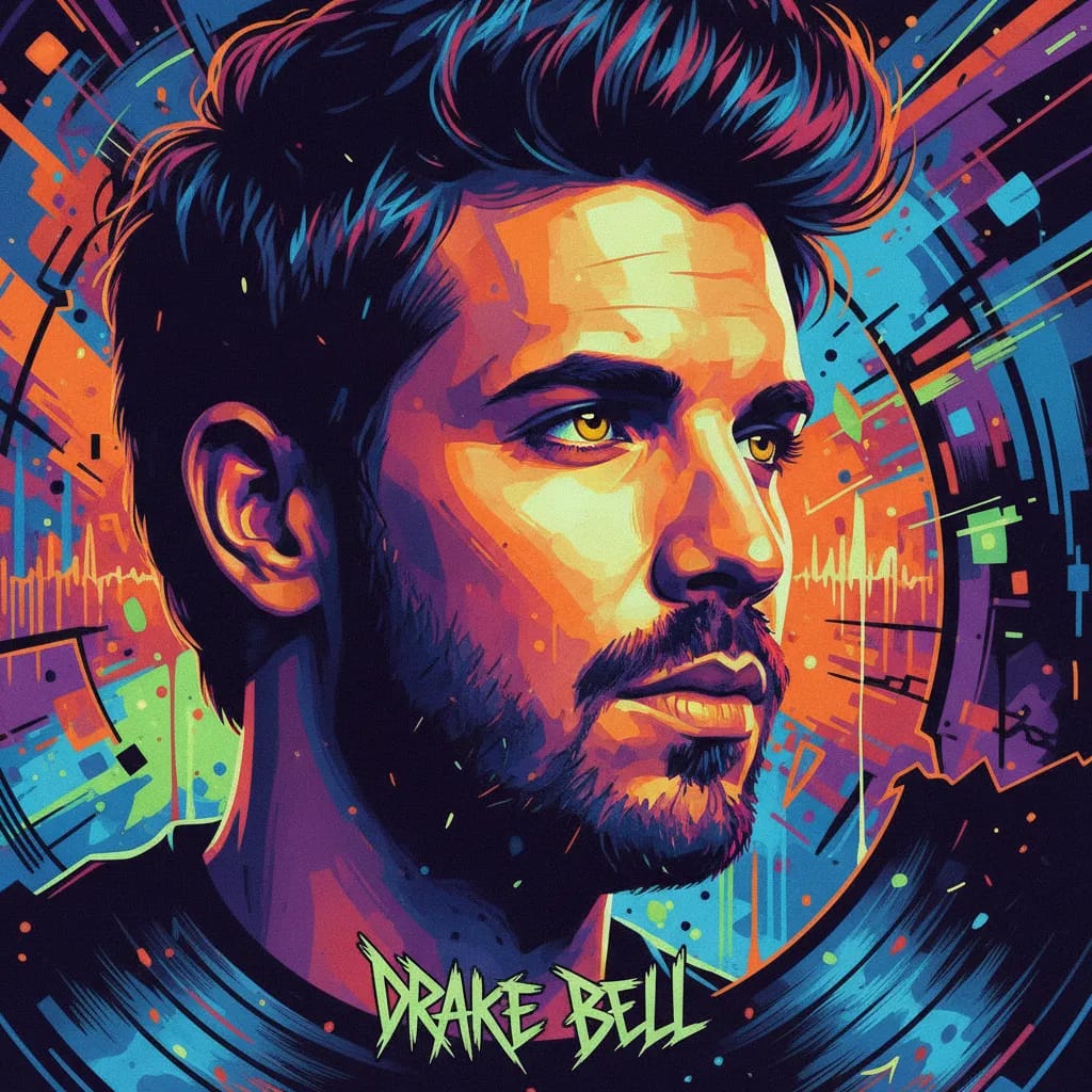 Artistic portrait of Drake Bell