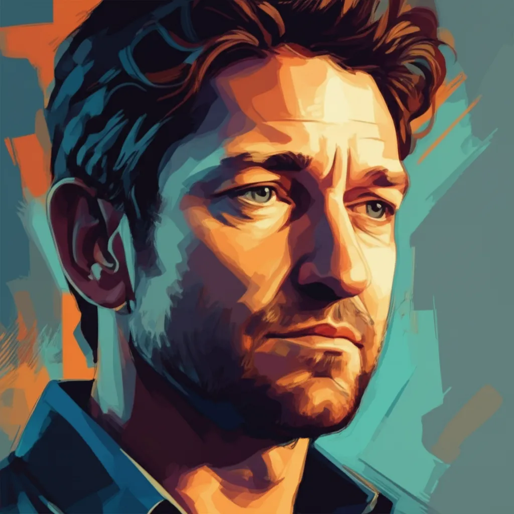 Artistic portrait of Gerard Butler