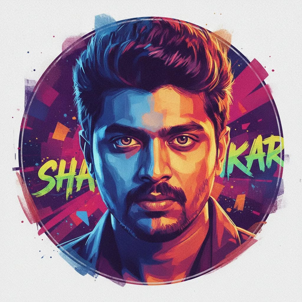 Artistic portrait of S.V. Krishna Shankar