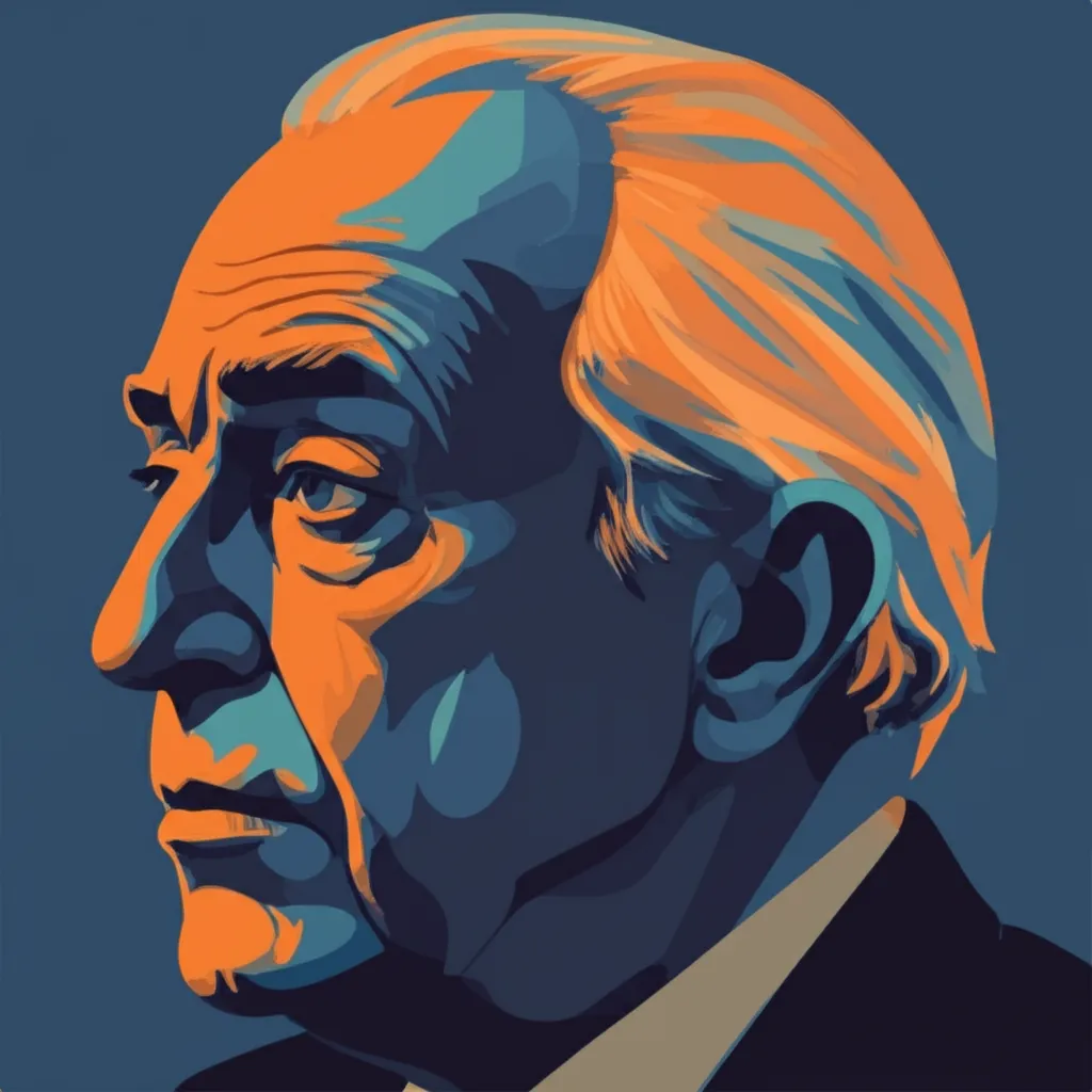 Artistic portrait of Gore Vidal