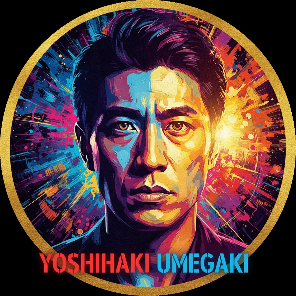 Artistic portrait of Yoshiaki Umegaki