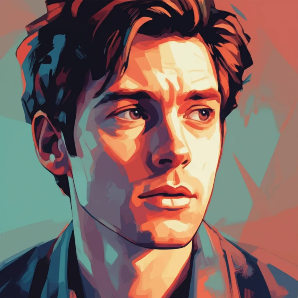 Artistic portrait of Matthew Gray Gubler