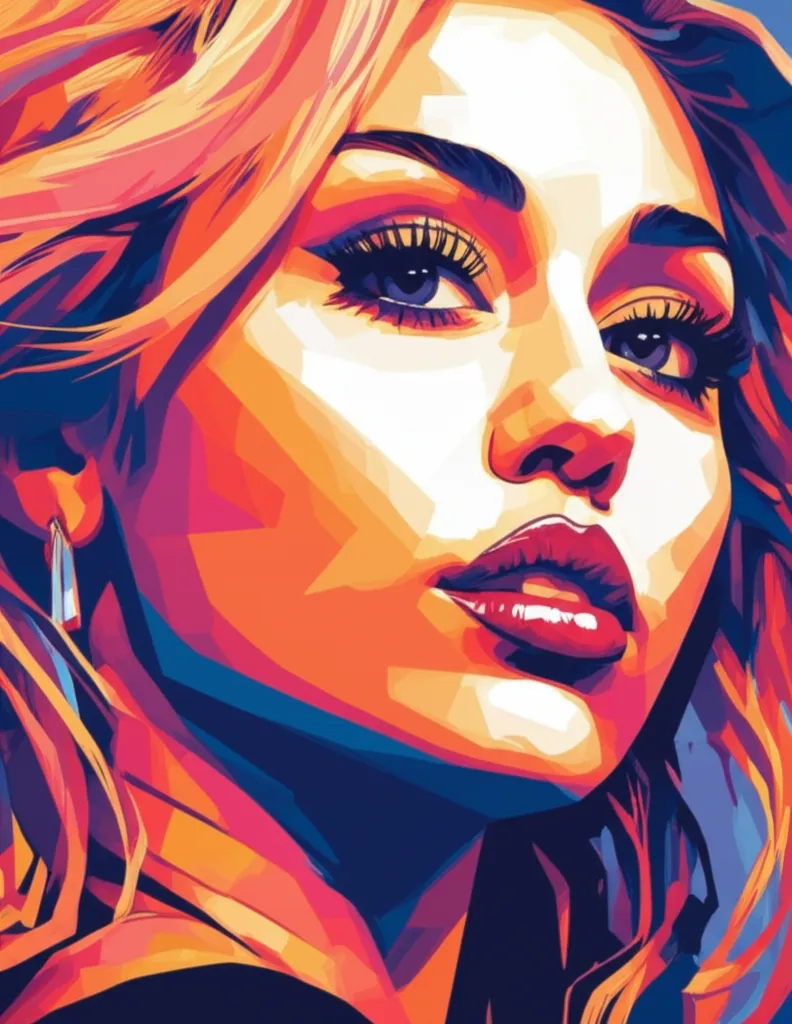 Artistic portrait of Miley Cyrus