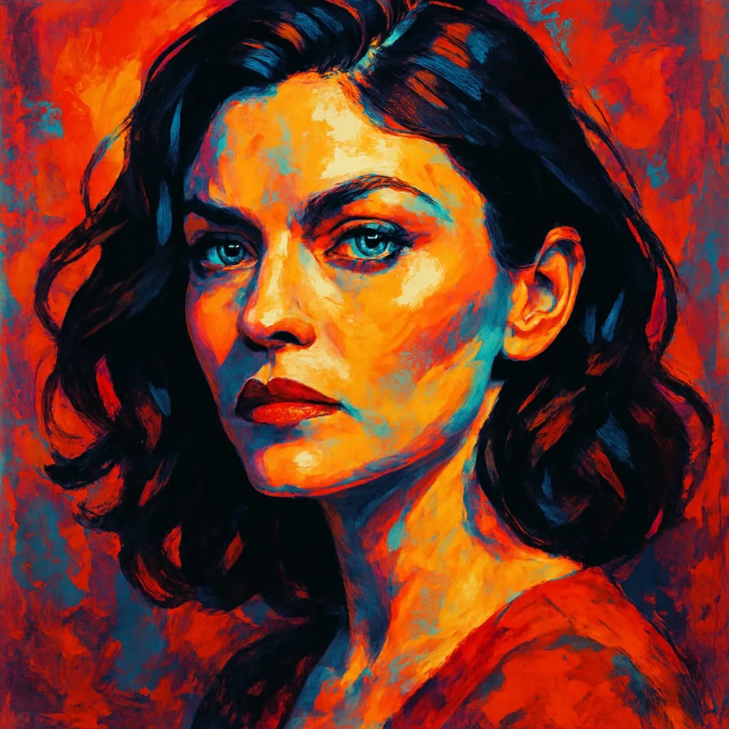 Artistic portrait of Jodi Lyn O'Keefe