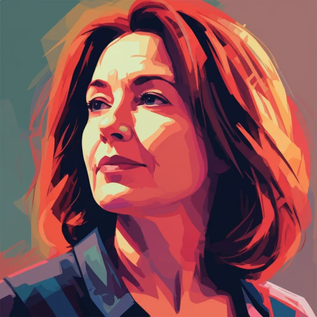 Artistic portrait of Vicky Jenson